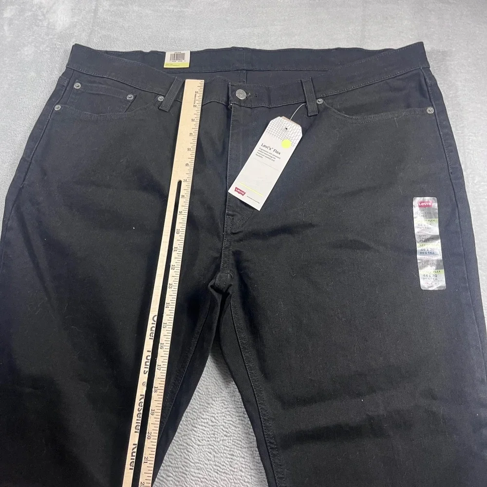 Levis 541 Mens Athletic Taper Black Jeans Big and Tall 44x30 Levis Flex Stretch